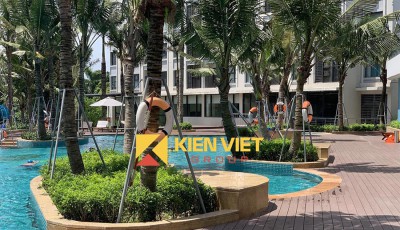Công trình gỗ nhựa ngoài trời tại CLB Wesbay - Ecopark
