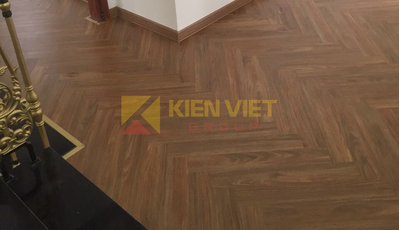 Kho Kiến Việt thi công sàn gỗ xương cá BestChoice tại Khu đô thị Lideco