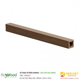 Thanh định hình mỏng 25x25mm Biowood S4SI02525