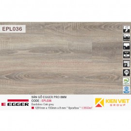 Sàn gỗ Egger Pro EPL036 Bardolino Oak Grey | 8mm