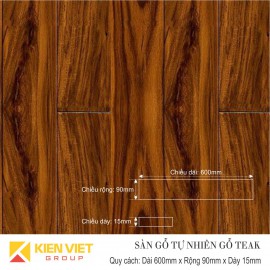 Sàn gỗ tự nhiên Teak 600x15mm
