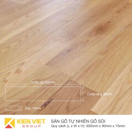 Sàn gỗ tự nhiên gỗ Sồi 600x15mm