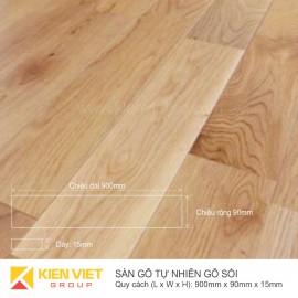 Sàn gỗ tự nhiên gỗ sồi 900x15mm