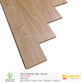 Sàn gỗ công nghiệp Thaiever TE1208 Natural Oak | 12mm bản nhỏ