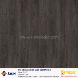 Sàn gỗ Janmi O137 Weather Oak 12mm bản nhỏ