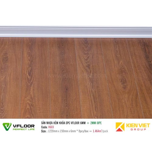 Sàn nhựa hèm khóa SPC Vfloor V603 | 6mm