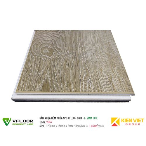 Sàn nhựa hèm khóa SPC Vfloor V604 | 6mm