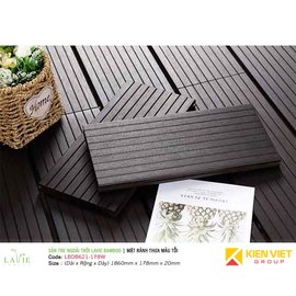 Sàn tre ngoài trời Lavie Bamboo mặt rãnh thưa màu tối LBDB621-178W