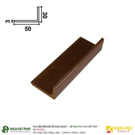 Thanh nẹp gỗ nhựa Gplast phủ phim Việt Pháp Gplast P02F001| 50x30mm