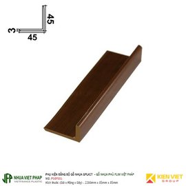 Thanh nẹp gỗ nhựa Gplast phủ phim Việt Pháp Gplast P04F001| 45x45mm