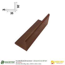 Thanh nẹp gỗ nhựa Gplast phủ phim Việt Pháp Gplast P08F001| 35x35mm