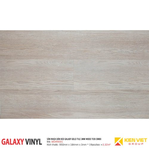 Sàn nhựa dán keo Gold Tile Tick Embo MSW9001 | 3mm