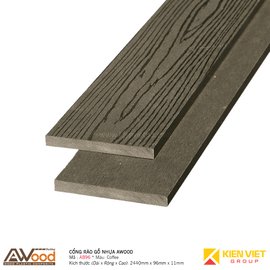 Cổng rào gỗ nhựa ngoài trời Awood AB96x11mm Coffee