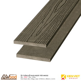 Ốp tường gỗ nhựa ngoài trời Awood AB96x11mm Coffee