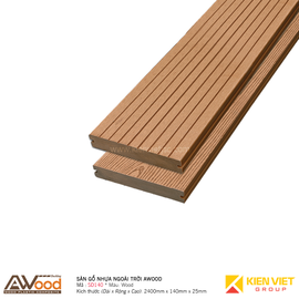 Sàn gỗ nhựa ngoài trời Awood SD140x25mm Wood