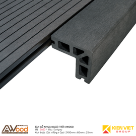 Sàn gỗ nhựa ngoài trời Awood SA60x25 Darkgrey