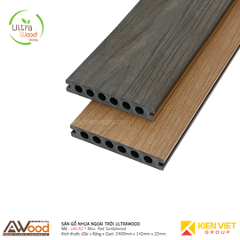 Sàn gỗ nhựa ngoài trời Awood UA142x22mm Red Sandalwood