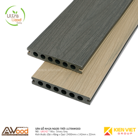 Sàn gỗ nhựa ngoài trời Awood UA142x22mm Silvery Grey