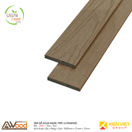 Ốp tường gỗ nhựa ngoài trời Awood UB71x10mm Teak