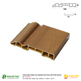Phào chân tường Laminate Gplast phủ phim Việt Pháp Gplast P16F001 100x15mm