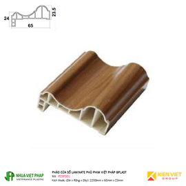 Phào cửa sổ Laminate Gplast phủ phim Việt Pháp Gplast P23F001 65x23mm