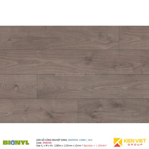  Sàn gỗ Binyl Narrow - 12mm BN8096