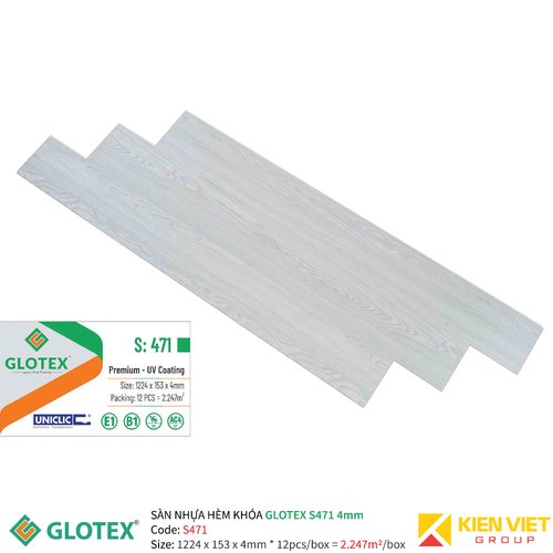 Sàn nhựa hèm khóa GLOTEX S471 | 4mm