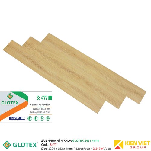 Sàn nhựa hèm khóa GLOTEX S477 | 4mm