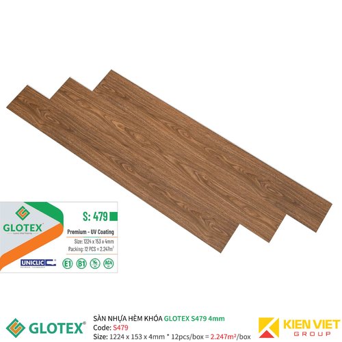 Sàn nhựa hèm khóa GLOTEX S479 | 4mm