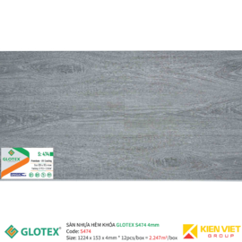 Sàn nhựa hèm khóa GLOTEX S474 | 4mm