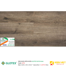 Sàn nhựa hèm khóa GLOTEX S478 | 4mm