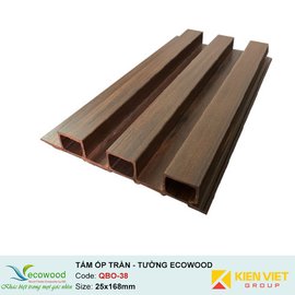 Tấm ốp tường trần EcoWood QBO-38 | 25x168mm