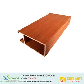 Thanh trần nan Louver EcoWood THO-08 | 80x40mm