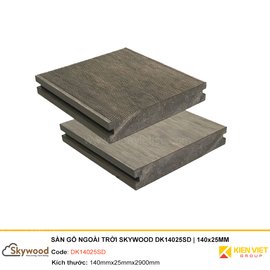 Sàn gỗ nhựa ngoài trời Skywood DK14025SD | 140x25mm