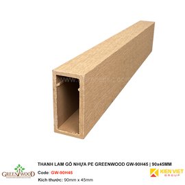 Thanh lam gỗ nhựa PE Greenwood GW-90H45 | 90x45mm