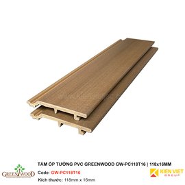 Tấm ốp tường PVC Greenwood GW-PC118T16 | 118x16mm