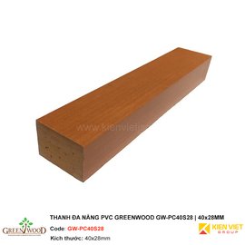 Thanh gỗ đa năng PVC Greenwood GW-PC40S28 | 40x28mm