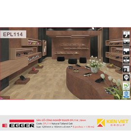 Sàn gỗ Egger Pro EPL114 Natural Talland Oak | 8mm