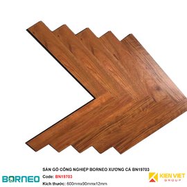 Sàn gỗ công nghiệp Borneo xương cá BN19703 | 12mm 