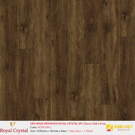 Sàn nhựa hèm khóa Royal Crystal SPC Classic Oak RCFW104-2 | 4mm