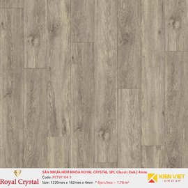 Sàn nhựa hèm khóa Royal Crystal SPC Classic Oak RCFW104-3 | 4mm