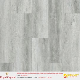 Sàn nhựa hèm khóa Royal Crystal SPC Nordic White Oak RCFW105-1 | 4mm