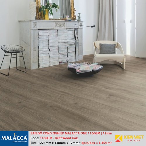 Sàn gỗ công nghiệp Malacca ONE 1166GM Drift wood Oak | 12mm