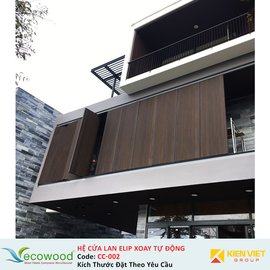 Hệ cửa lan elip xoay tự động Ecowood CC-002