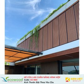 Hệ cửa lan chắn nắng hình hộp Ecowood CC-003