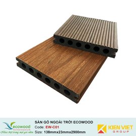 Sàn gỗ ngoài trời 2 lớp rỗng EcoWood EW-C01 | 138x23mm