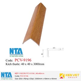 Nẹp V ngoài NTA PCV-9196 | 40x40mm