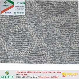 Sàn nhựa hèm khóa vân thảm GLOTEX VT801 | 4mm