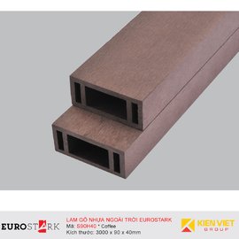 Sàn gỗ ngoài trời hệ lam gỗ nhựa EuroStark EU-S90H40 Coffee