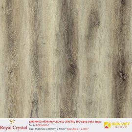 Sàn nhựa hèm khóa Royal Crystal SPC Aged Oak RCFW106-1 | 5mm